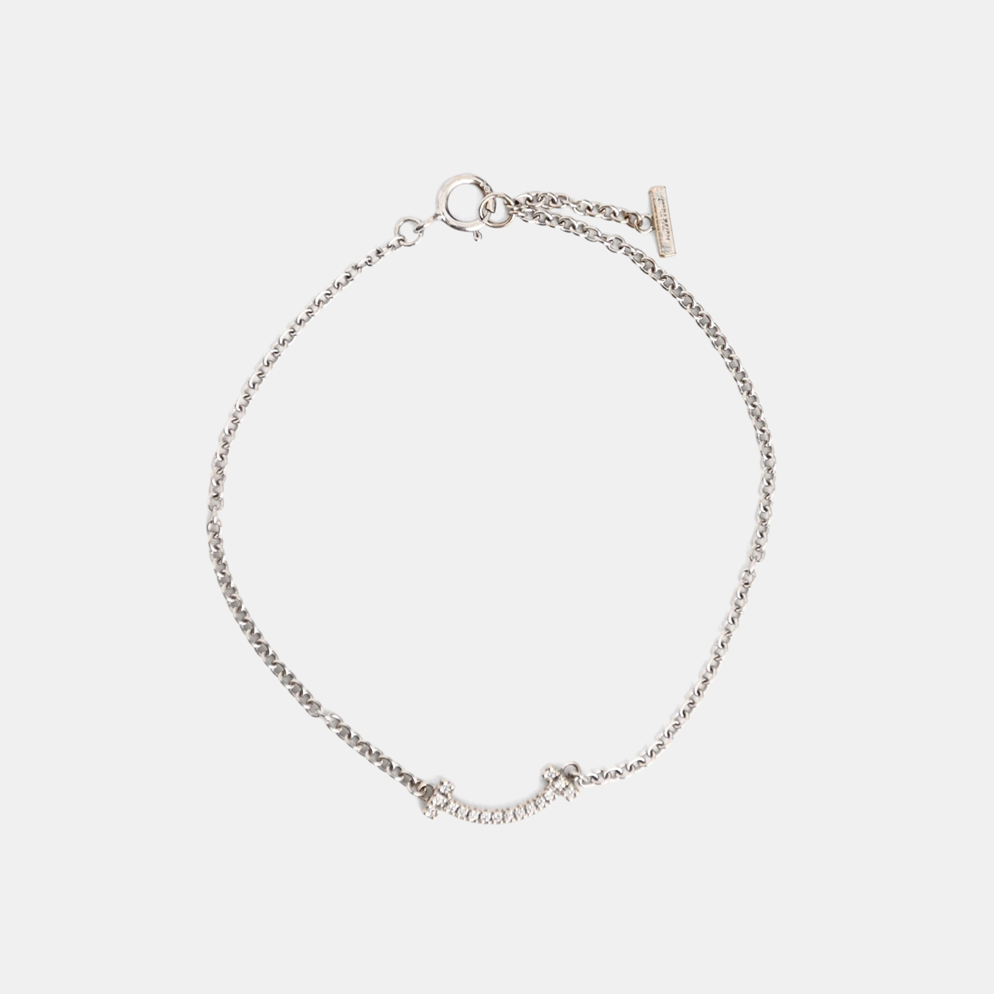 

Tiffany & Co. 18K White Gold Diamond Smile Bracelet