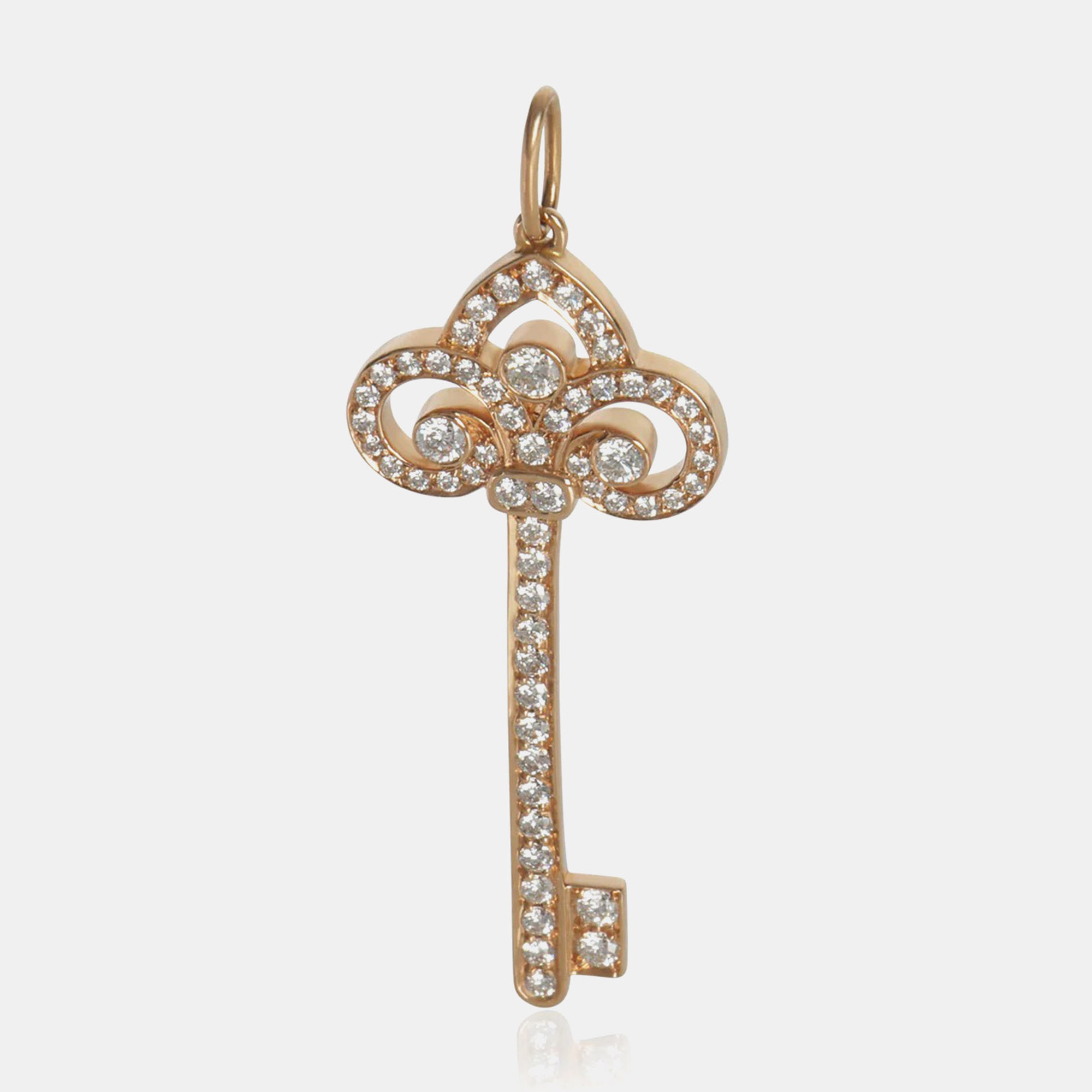 

Tiffany & Co. Fleur De Lis 18K Rose Gold and Diamond Pendant