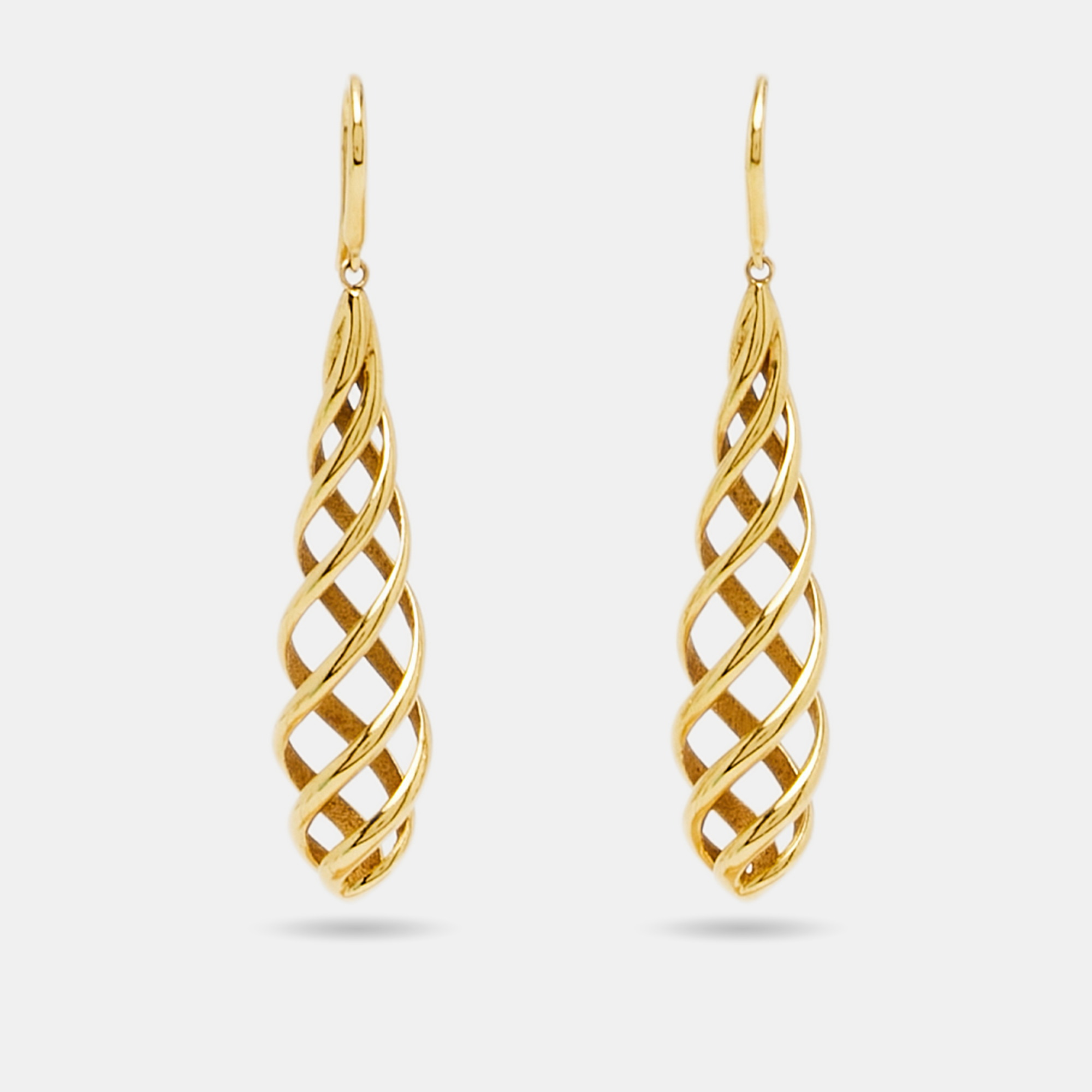 

Tiffany & Co. Paloma Picasso Venezia Luce Spiral 18k Yellow Gold Drop Earrings