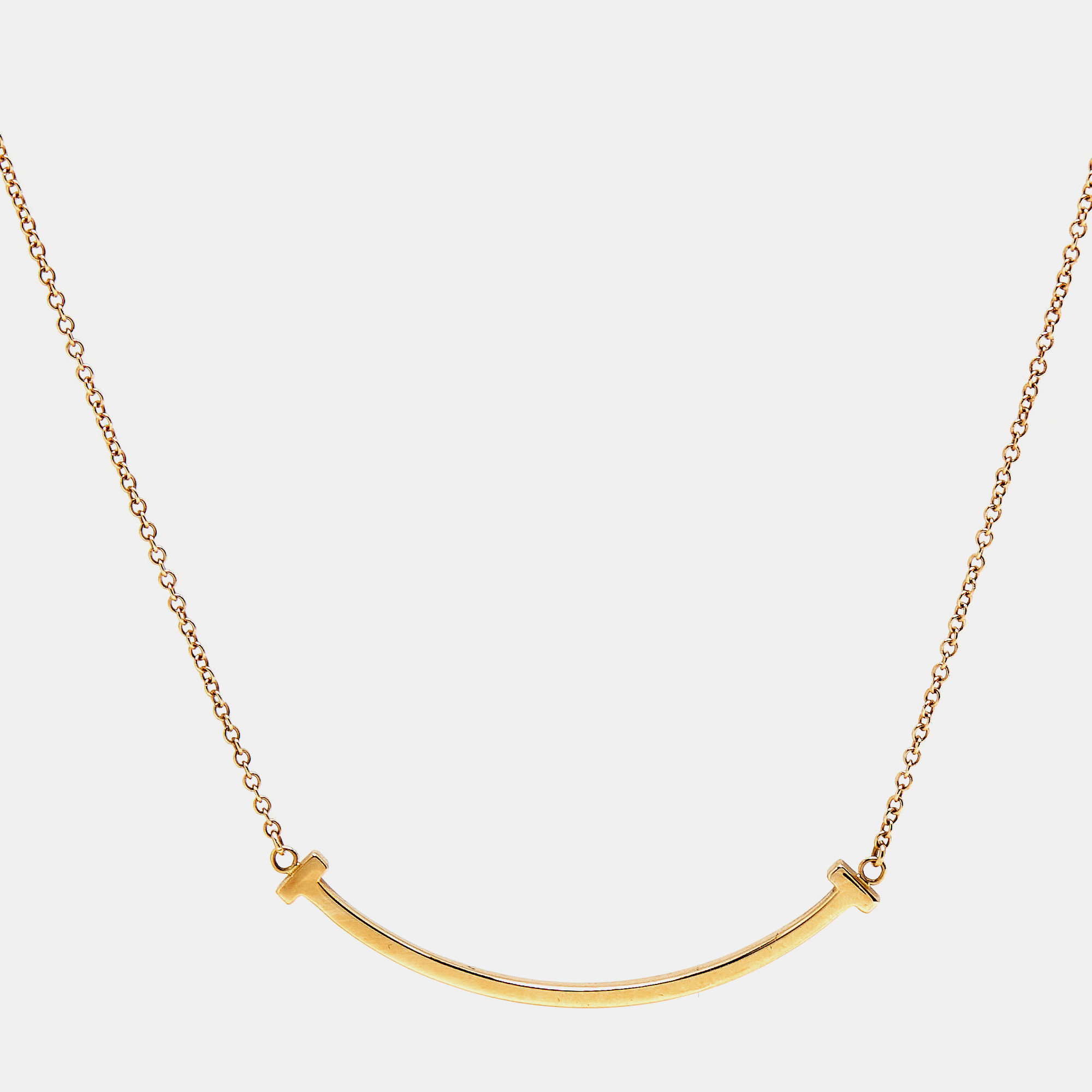 Tiffany & Co. T Smile Small 18k Rose Gold Necklace
