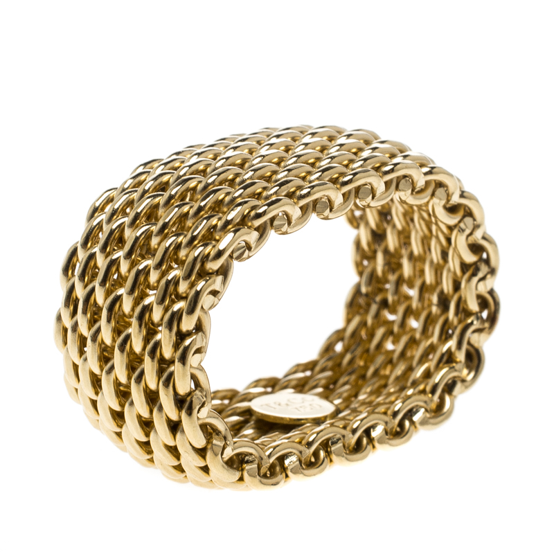 tiffany mesh ring gold