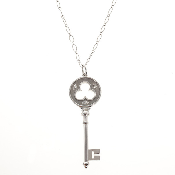 tiffany clover key necklace