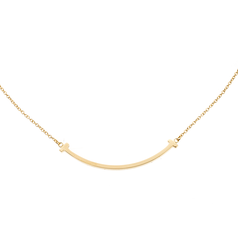 cd49d1aa8b21a Tiffany & Co. Tiffany T Smile 18k Yellow Gold Mini Pendant Necklace