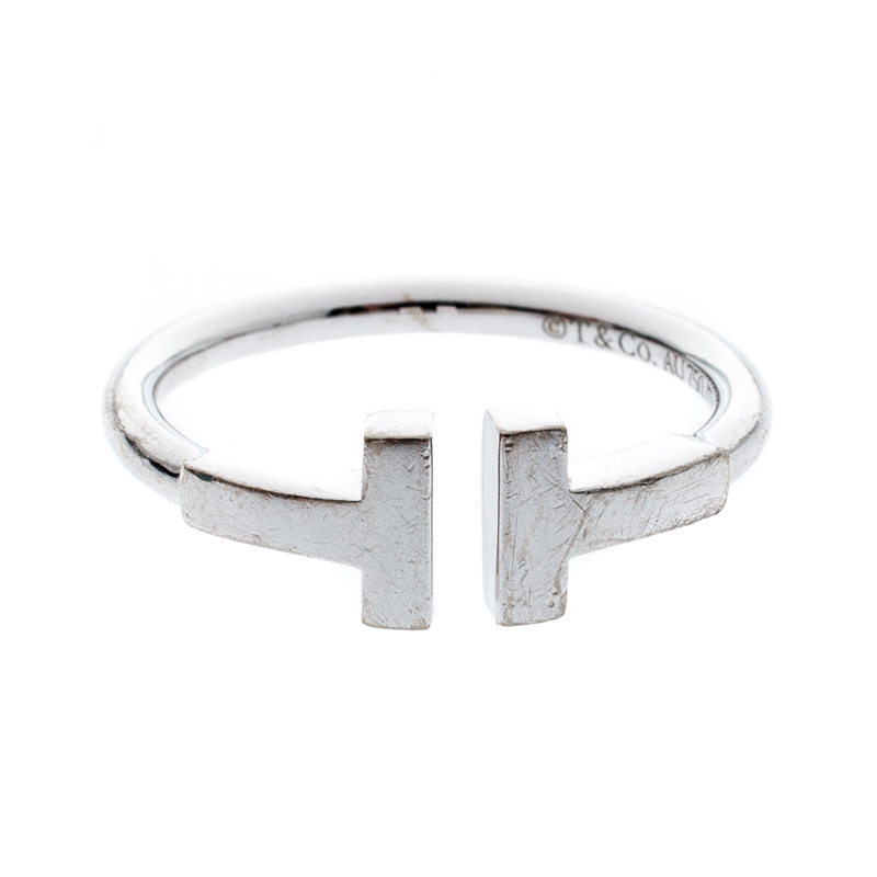 

Tiffany & Co. T Wire 18k White Gold Open Ring Size