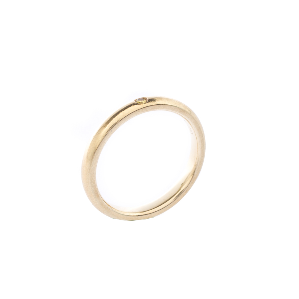 Tiffany & Co Elsa Perreti Diamond 18k Yellow Gold Band Ring Size 54.5