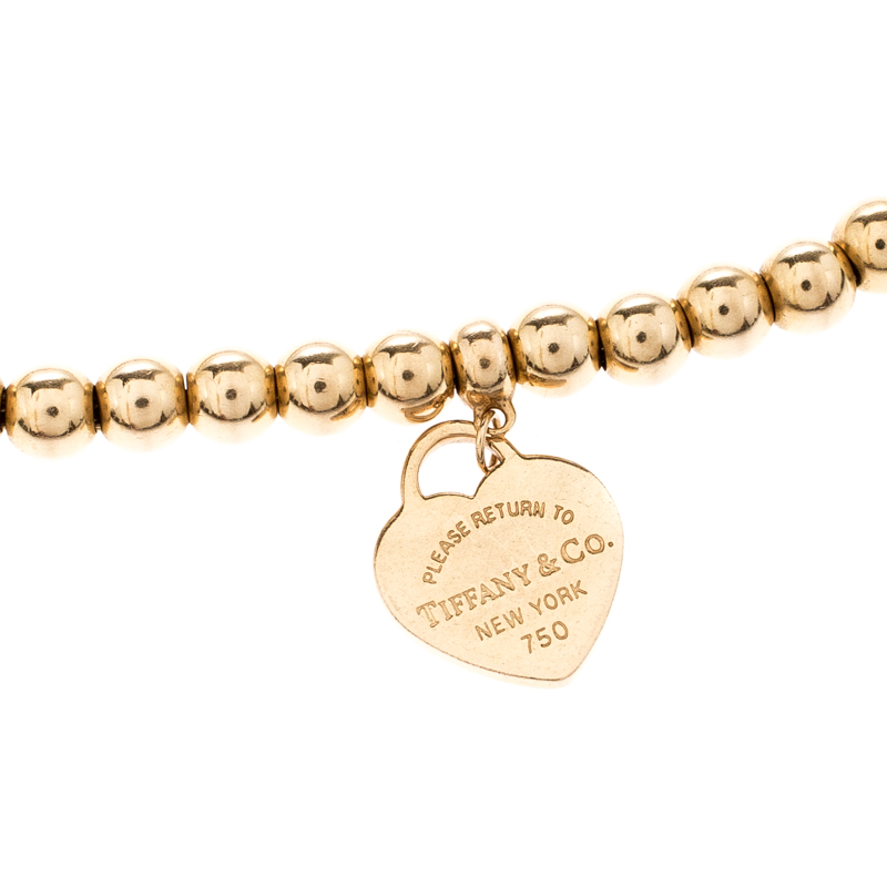 

Tiffany & Co. Return to Tiffany 18k Rose Gold Beaded Charm Bracelet