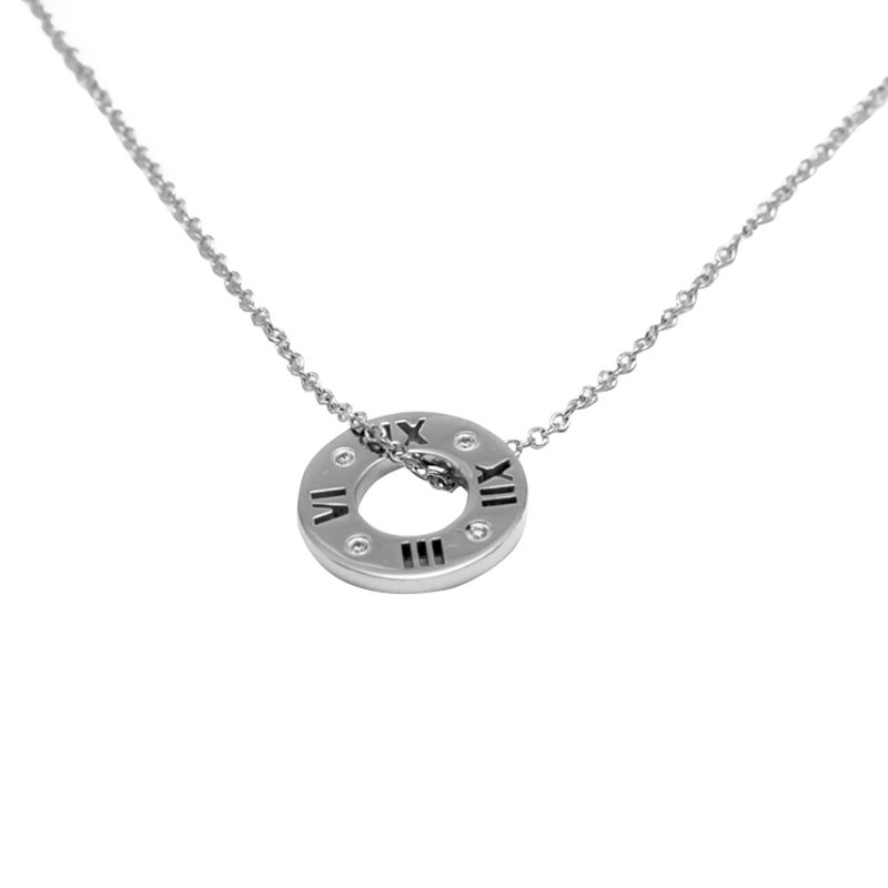 Tiffany Co 18k White Gold Atlas Diamond Necklace Tlc - Tiffany Atlas Pendant White Gold Tiffany Co 18k White Gold Atlas Diamond Necklace Tlc - Tiffany Atlas Pendant White Gold