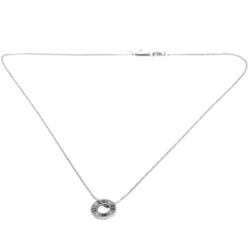 

Tiffany & Co 18K White Gold Atlas Diamond Necklace