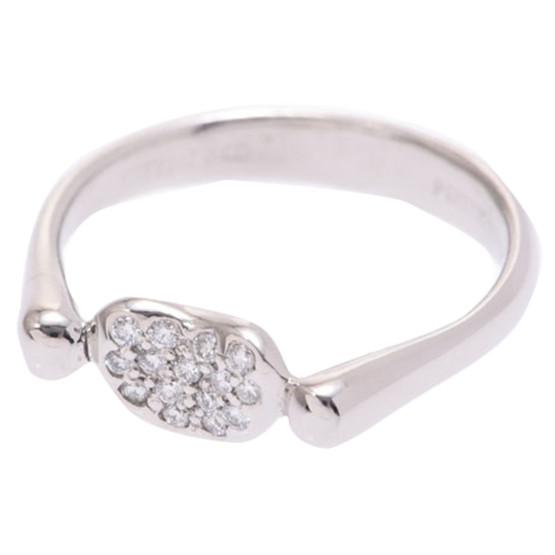 

Tiffany & Co. Platinum Diamond Ring 51, Silver