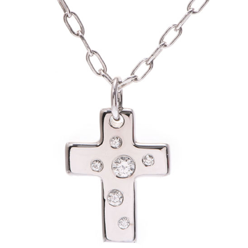 tiffany white gold cross