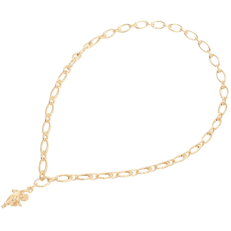 

Tiffany & Co. 18K Yellow Gold Kelpim Charm Figaro Necklace