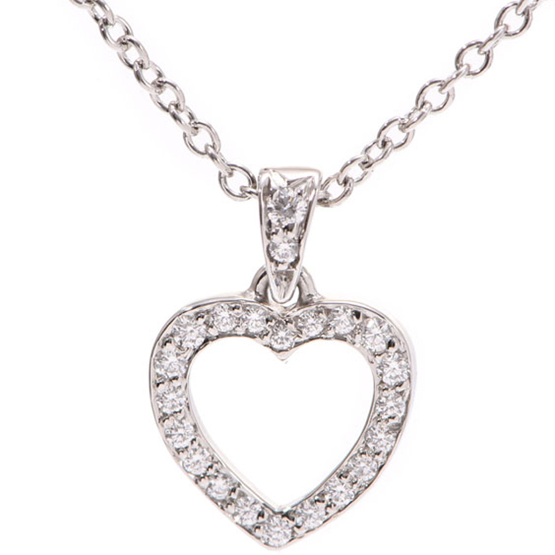 Tiffany & Co. Platinum and Diamond Tiffany Hearts Pendant Necklace ...
