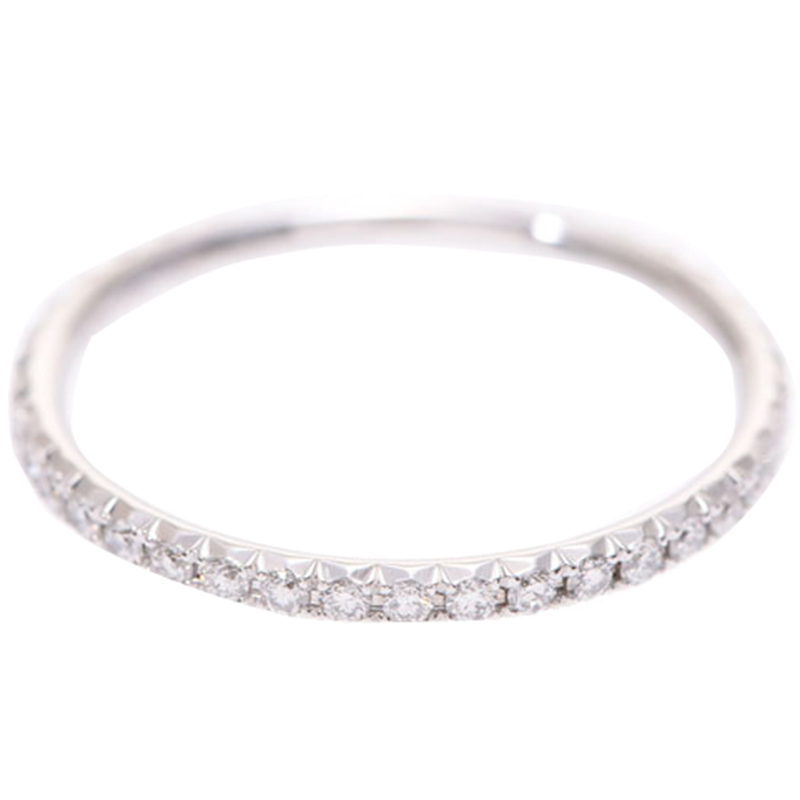 

Tiffany & Co. Diamond 18K White Gold Eternity Ring Size, Silver