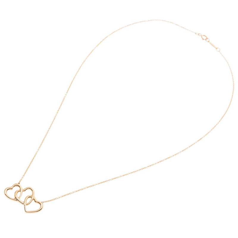 

Tiffany & Co. 18K Yellow Triple Heart Necklace, Gold