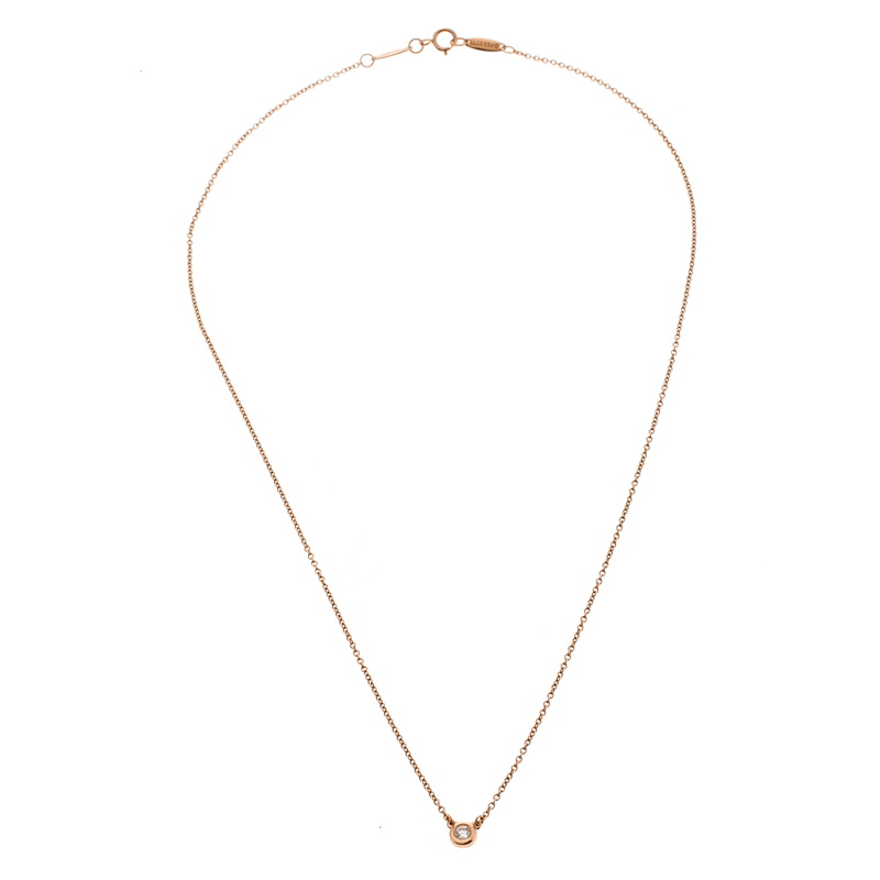 

Tiffany & Co. Elsa Peretti Diamonds by the Yard 18k Rose Gold Necklace