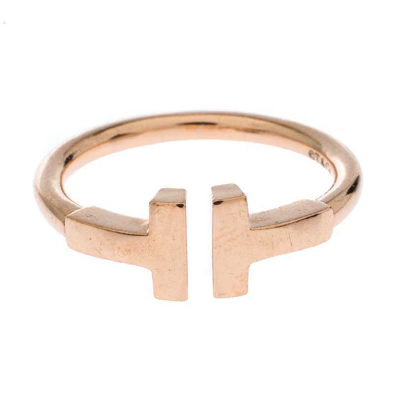 

Tiffany & Co. T Wire 18k Rose Gold Open Ring Size