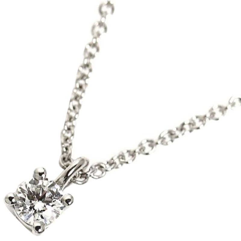 Pre Owned Tiffany & Co Diamond Platinum Pendant Necklace 