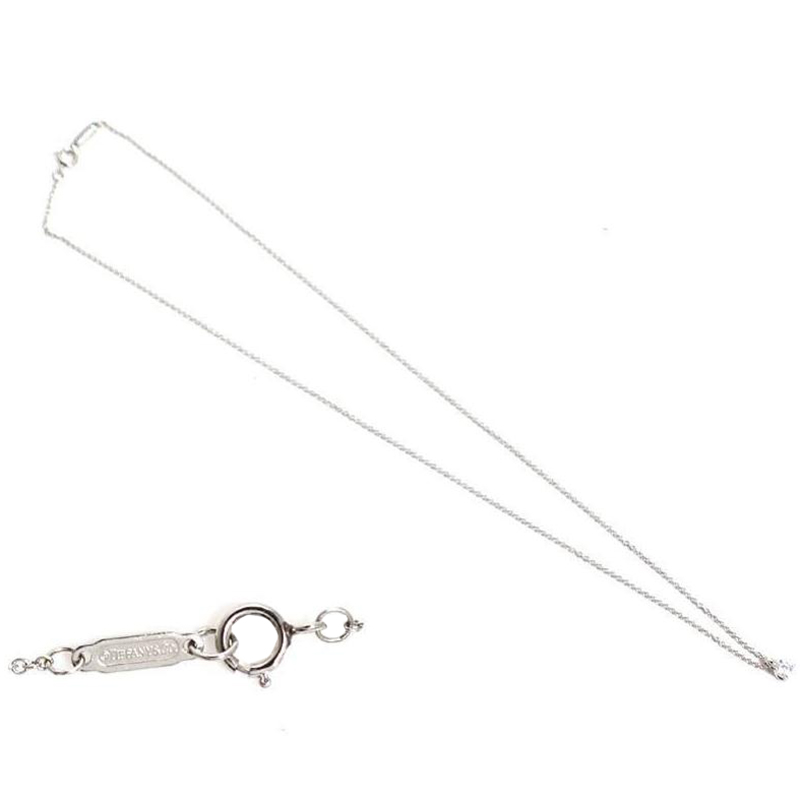 

Tiffany & Co Platinum Diamond Pendant Necklace, Silver