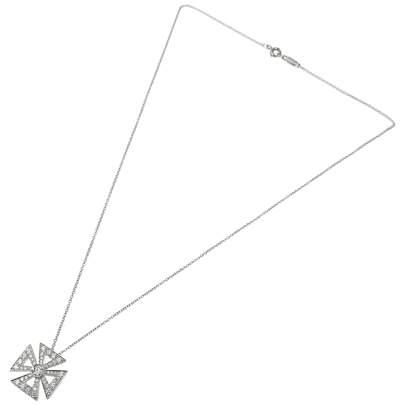 

Tiffany & Co. Diamond Platinum Cross Pendant Necklace, Silver
