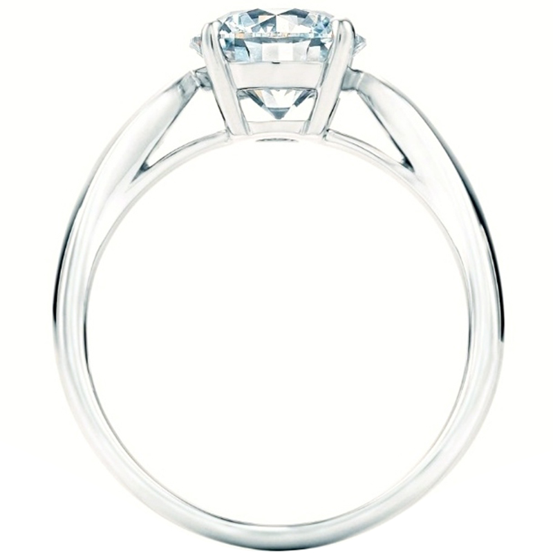 

Tiffany & Co. 0.26 ct. Diamond Platinum Engagement Ring Size, Silver