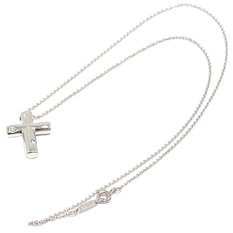 

Tiffany & Co. Diamond Platinum Pendant Necklace, Silver