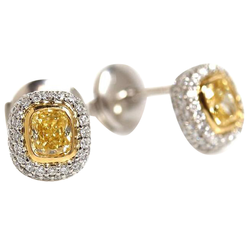 

Tiffany & Co. Diamond 18K Yellow Gold and Platinum Stud Earrings