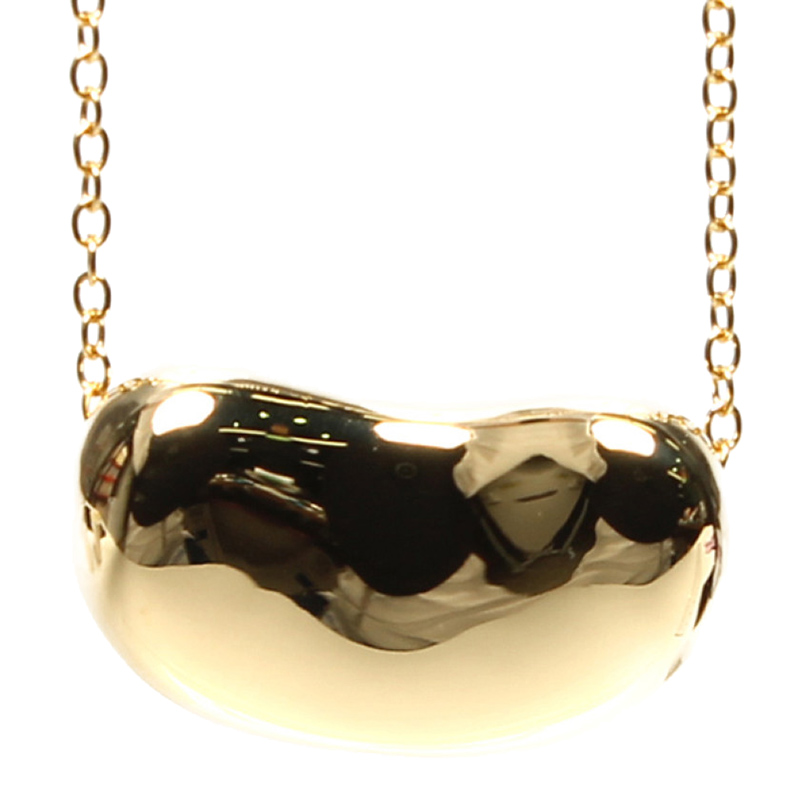 Pre Owned Tiffany & Co. Elsa Peretti Bean 18k Yellow Gold Pendant Necklace