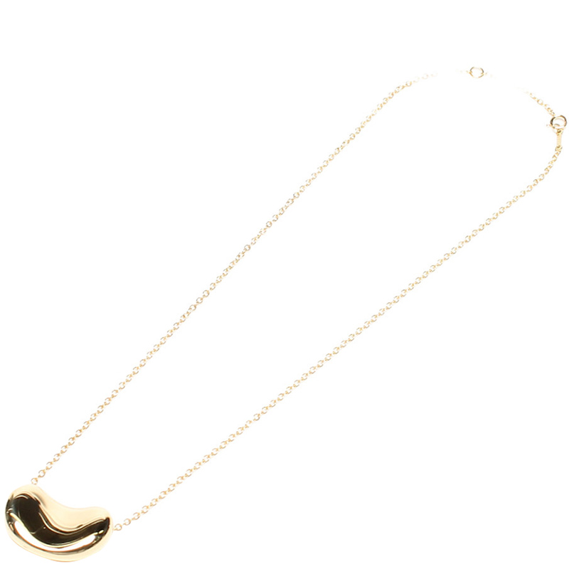 

Tiffany & Co. Elsa Peretti Bean 18k Yellow Gold Pendant Necklace