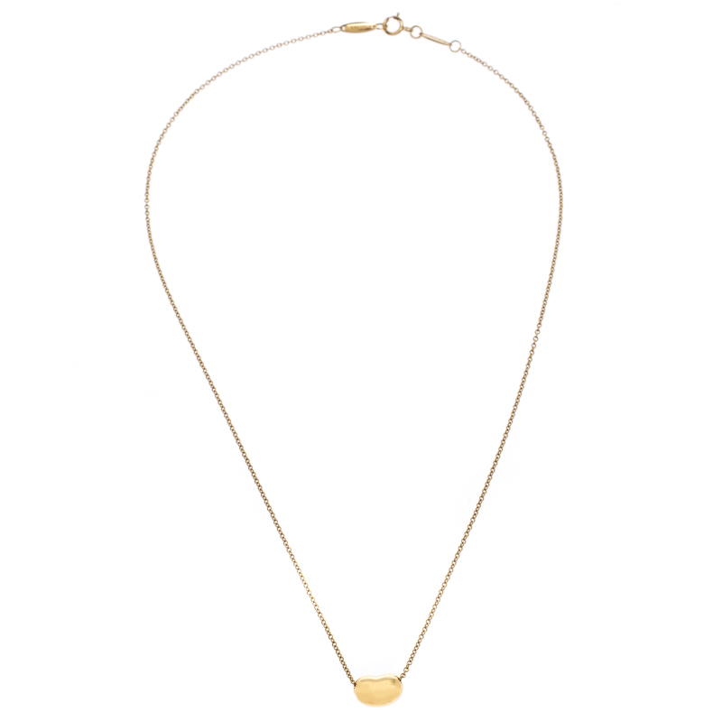 

Tiffany & Co. Elsa Peretti Bean 18K Yellow Gold Pendant Necklace