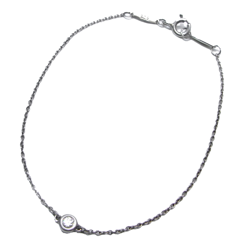 

Tiffany & Co. Silver By The Yard Diamond Bracelet