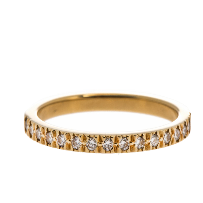 

Tiffany & Co. Diamond 18k Yellow Gold Half Eternity Ring Size