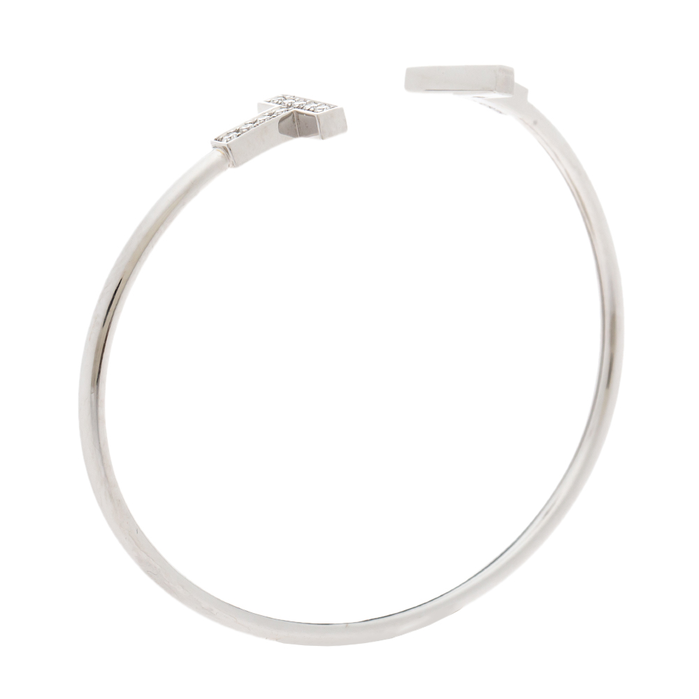 

Tiffany & Co. T Wire Diamond 18K White Gold Bracelet