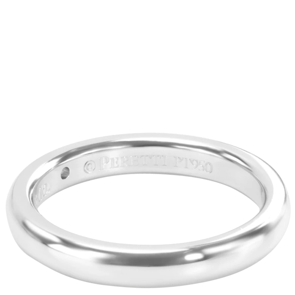 

Tiffany & Co. Elsa Peretti One 0.02 CTW Diamond Platinum Band Ring Size, Silver