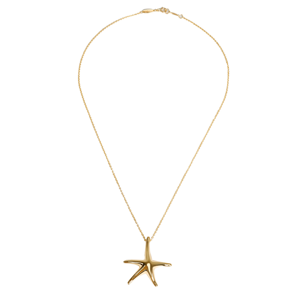 

Tiffany & Co. Elsa Peretti Starfish 18K Yellow Gold Pendant Necklace