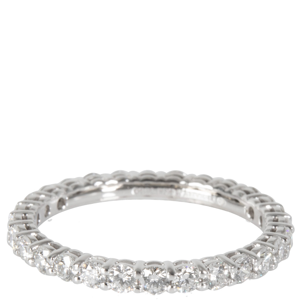 

Tiffany & Co. Eternity Embrace 0.85 CTW Diamond Platinum Band Ring Size, Silver