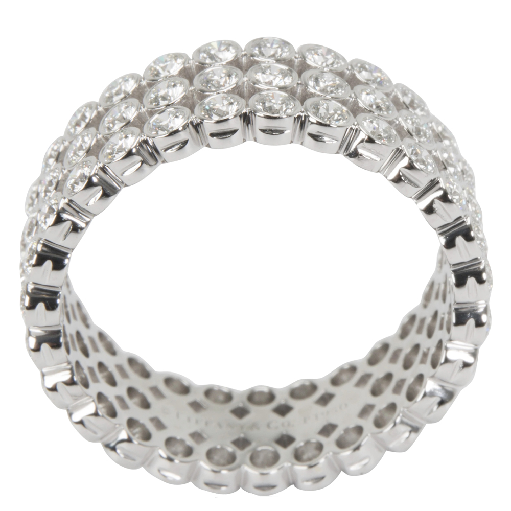 

Tiffany & Co. Jazz 2.13 CTW Diamond Platinum Ring Size, Silver