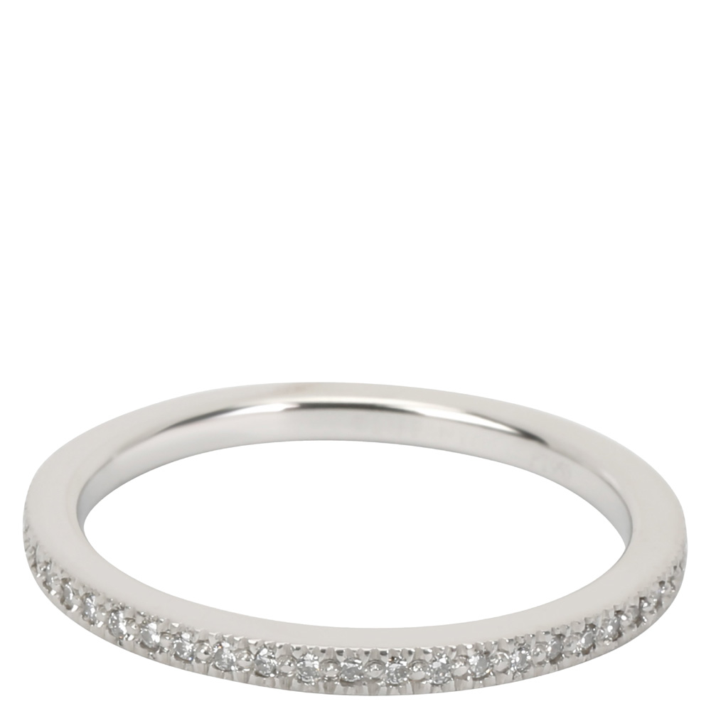 

Tiffany & Co. Lucida Eternity 0.20 CTW Diamond Platinum Band Ring Size, Silver