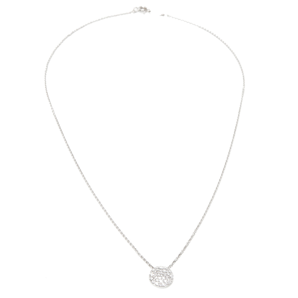 

Tiffany & Co. Round 0.29 CTW Diamond 18K White Gold Pendant Necklace