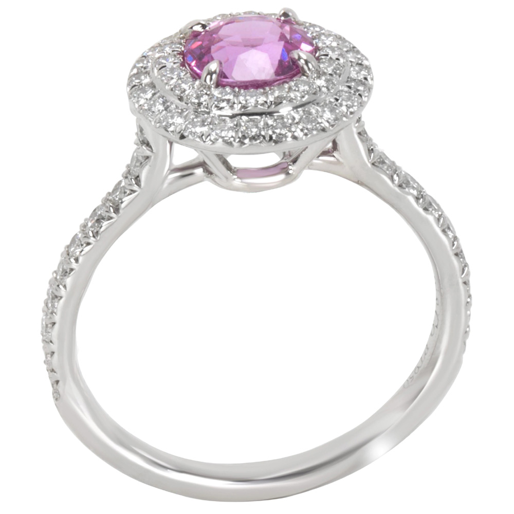 

Tiffany & Co. Soleste Pink Sapphire & Diamond Platinum Ring Size