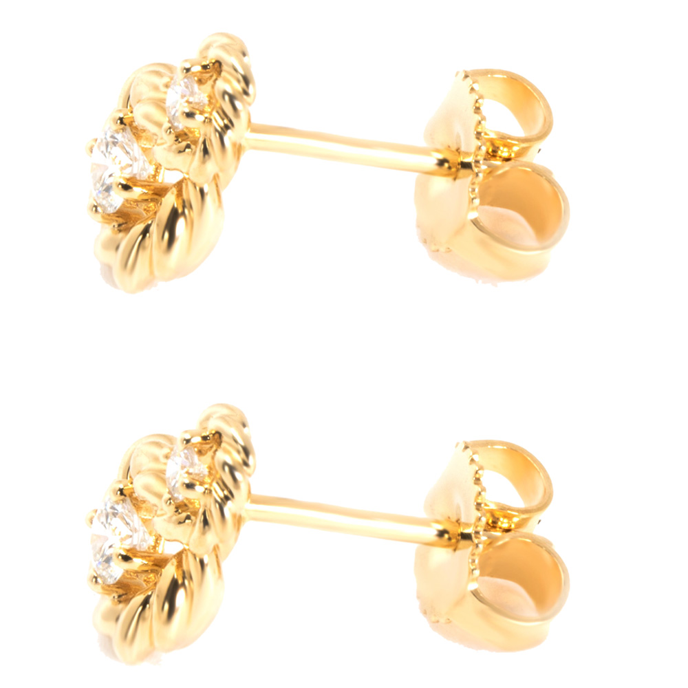 

Tiffany & Co. Vintage Twisted Rope Infinity 0.28ctw Diamond 18K Yellow Gold Earrings