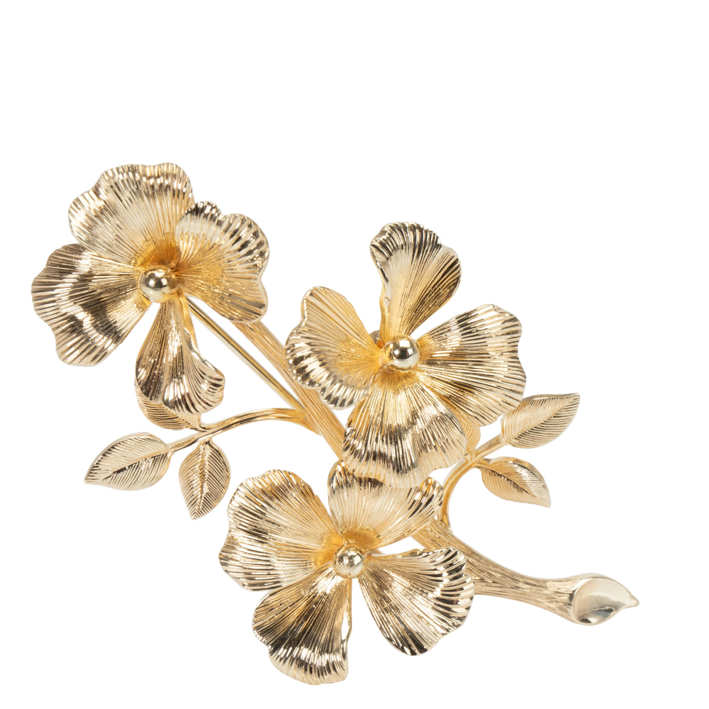 

Tiffany & Co. Vintage Floral 14K Yellow Gold Brooch