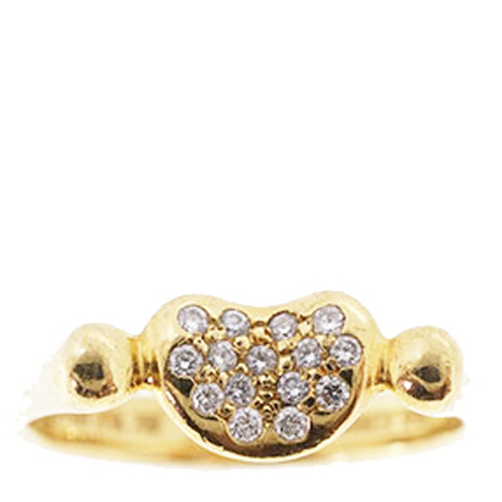 

Tiffany & Co. Bean 18K Yellow Gold Diamond Ring Size