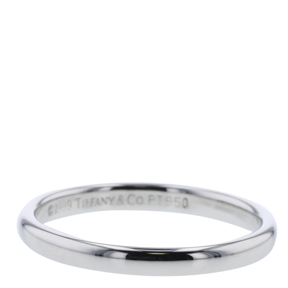 

Tiffany & Co. Lucida Band Wedding Platinum Silver Ring Size