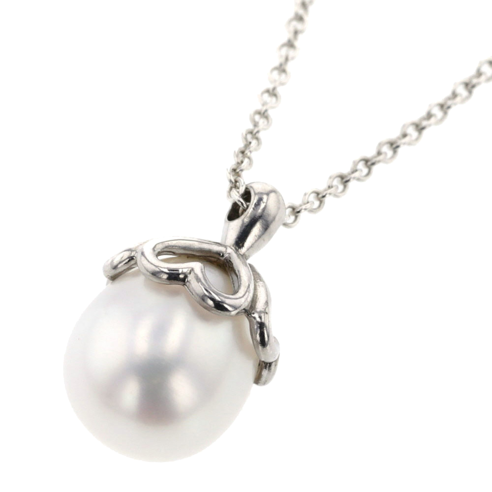 tiffany and co silver pearl necklace