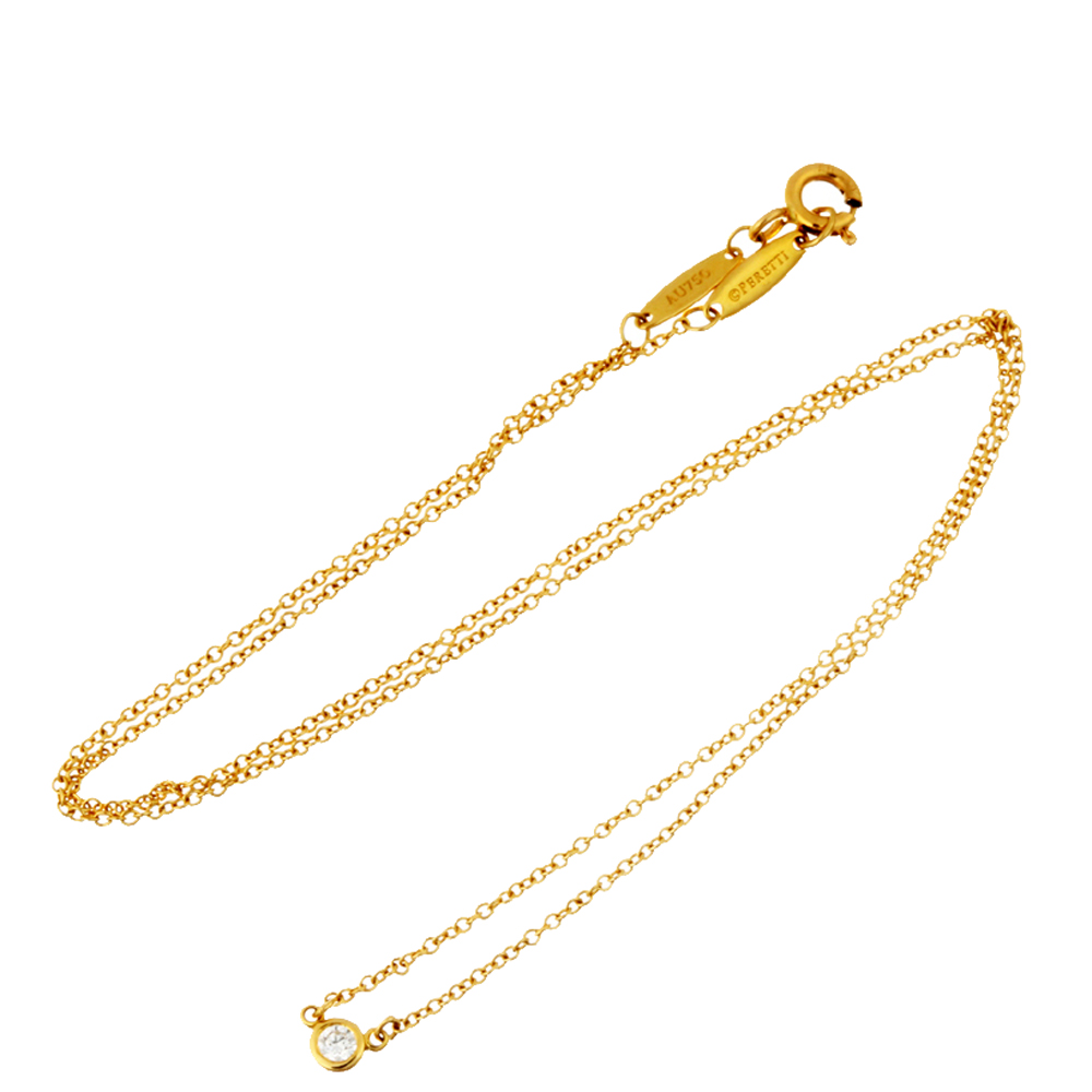 

Tiffany & Co. Elsa Peretti By The Yard Diamond 18K Yellow Gold Necklace