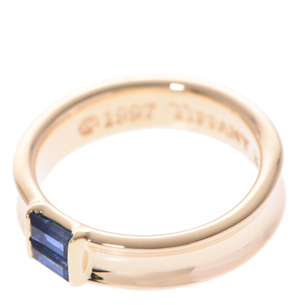 

Tiffany & Co. Stacking Sapphire 18K Yellow Gold Ring Size