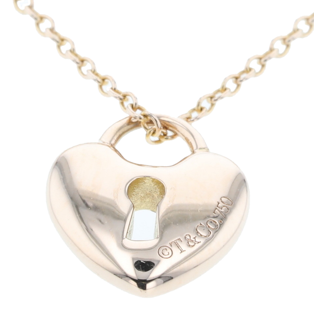 

Tiffany & Co. Miniloc Heart 18K Rose Gold Necklace