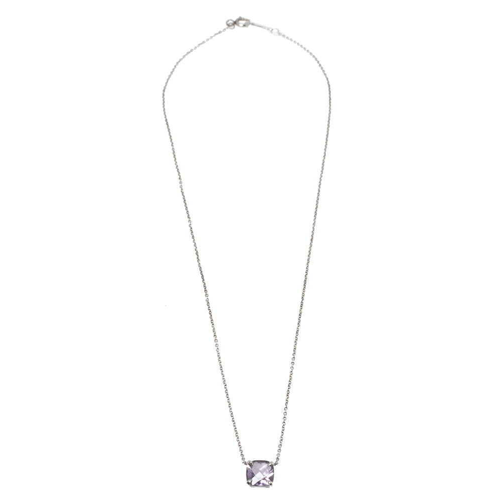 

Tiffany & Co. Amethyst Silver Pendant Necklace