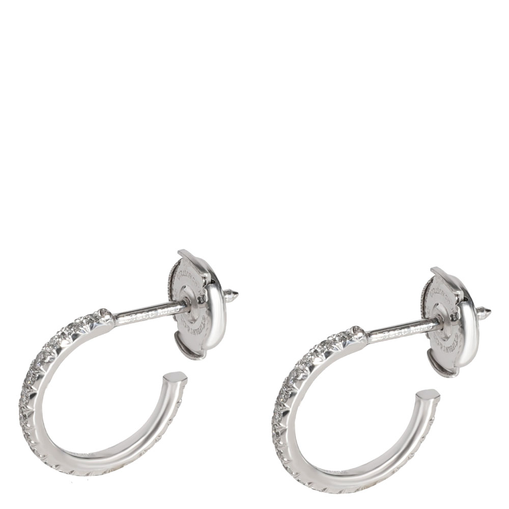 

Tiffany & Co. Metro 18K White Gold Diamond Hoop Earrings