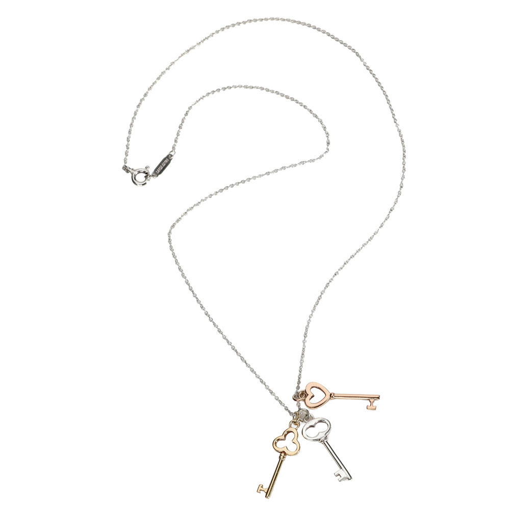 

Tiffany & Co. Mini Keys Sterling Silver 18K Gold Necklace